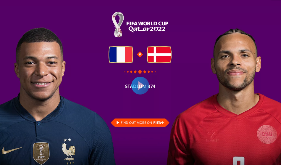 France vs Denmark World Cup Football Match Live