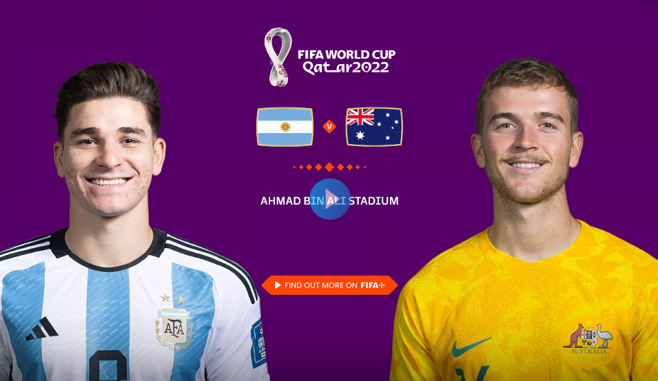 Argentina vs Australia Live FIFA World Cup Knockout Match 2022 TV, App, Link