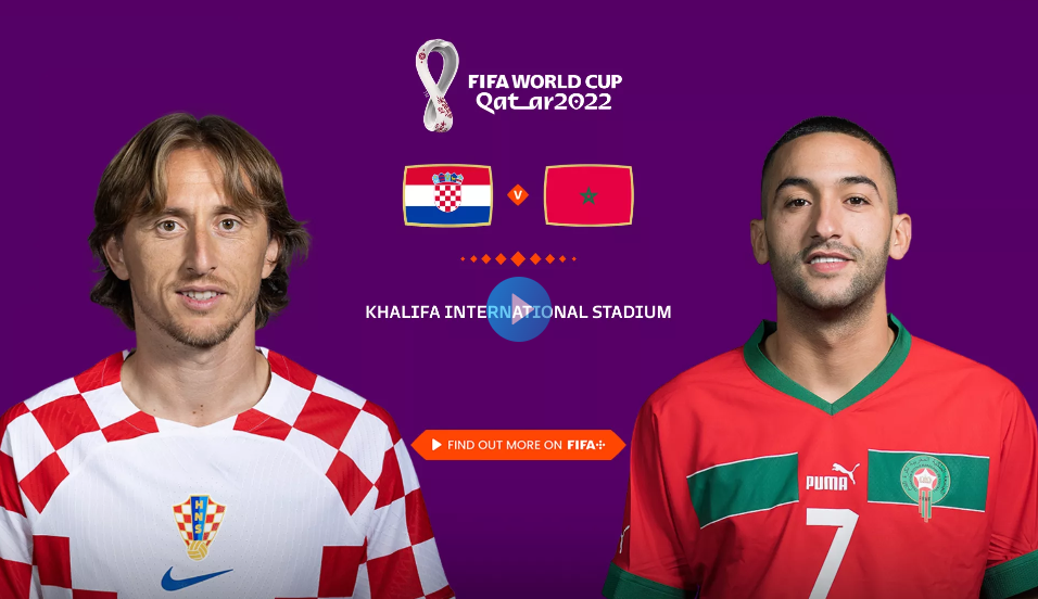 Croatia vs Morocco 2022 Today match FIFA World Cup live TV, Online, App ...