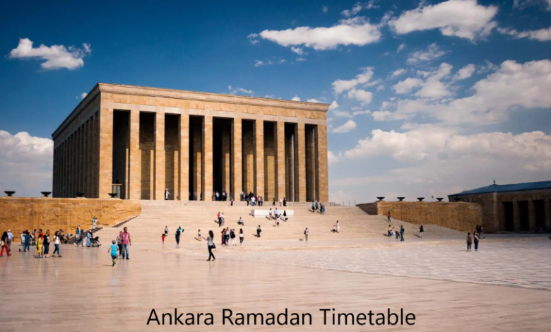 Ankara Ramadan Timetable