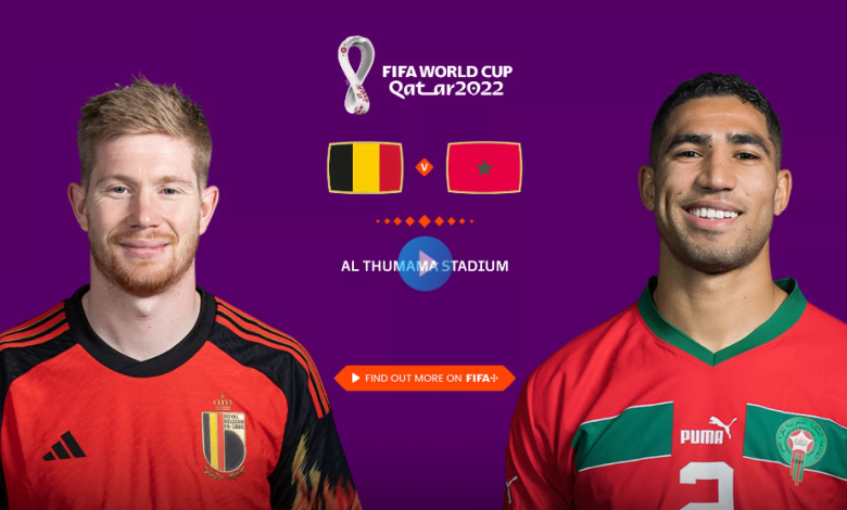 Belgium vs Morocco Live Football Match 2022 [Qatar FIFA Worldcup]