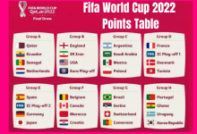 FIFA World Cup 2022 Point Table